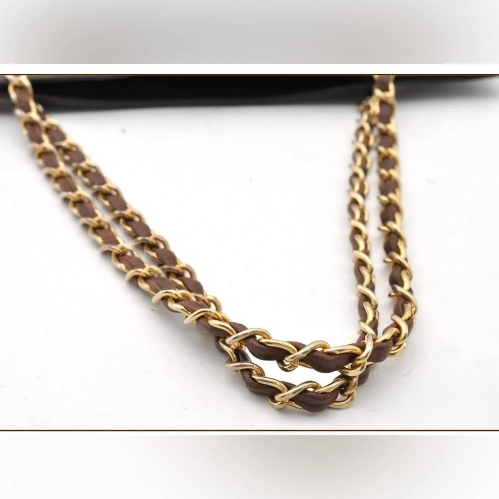 Authentic CHANEL lambskin flat CC mini tote brown and black - Picture 5 of 12